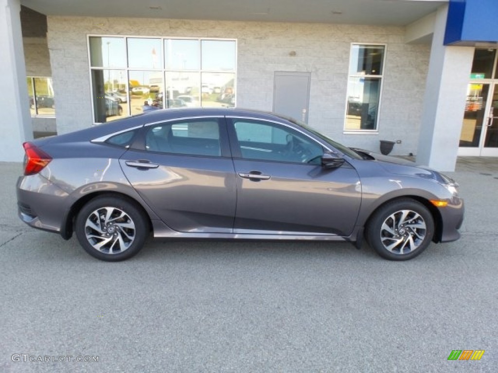 2017 Civic EX Sedan - Modern Steel Metallic / Gray photo #2
