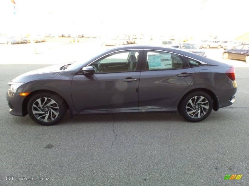 2017 Civic EX Sedan - Modern Steel Metallic / Gray photo #6