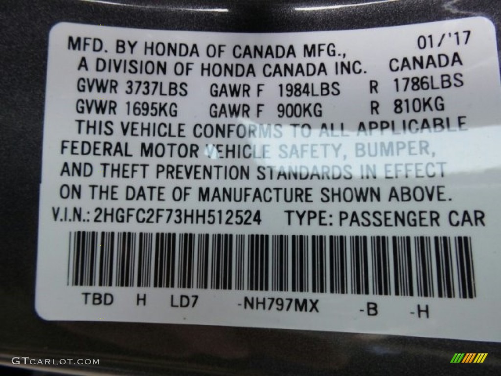 2017 Civic EX Sedan - Modern Steel Metallic / Gray photo #8