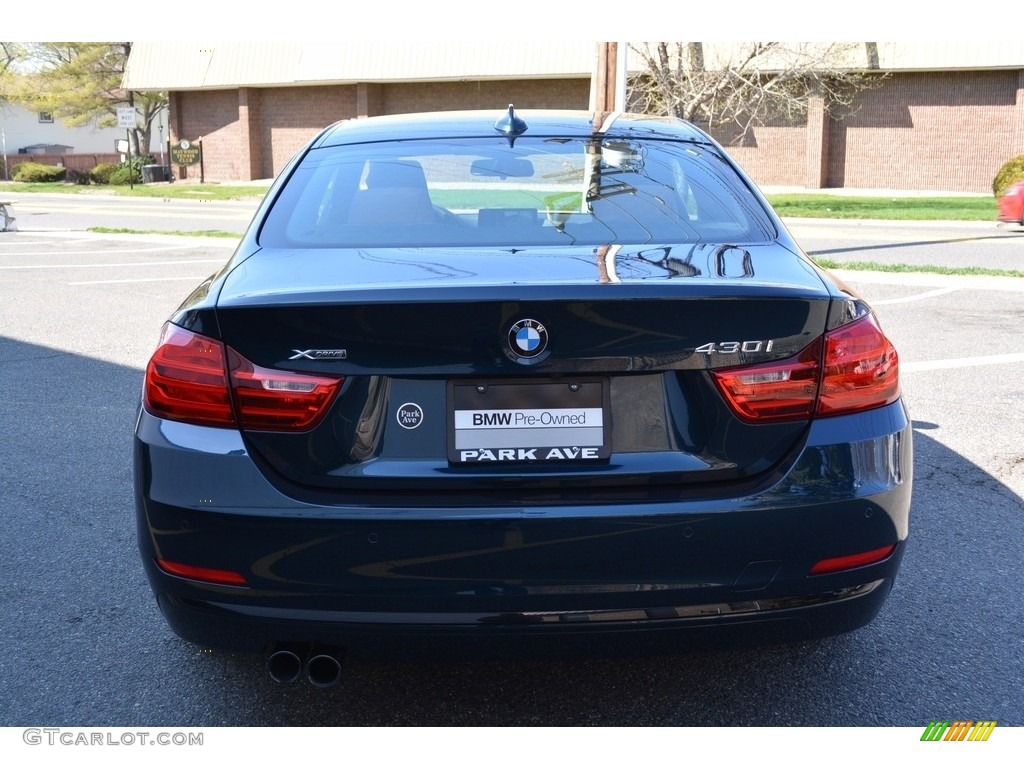 2017 4 Series 430i xDrive Coupe - Midnight Blue Metallic / Saddle Brown photo #4