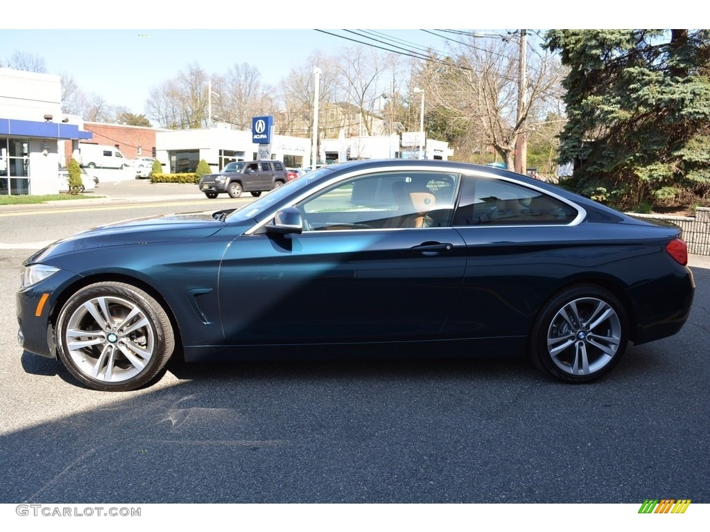 2017 4 Series 430i xDrive Coupe - Midnight Blue Metallic / Saddle Brown photo #5
