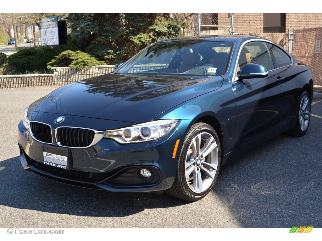 2017 4 Series 430i xDrive Coupe - Midnight Blue Metallic / Saddle Brown photo #6