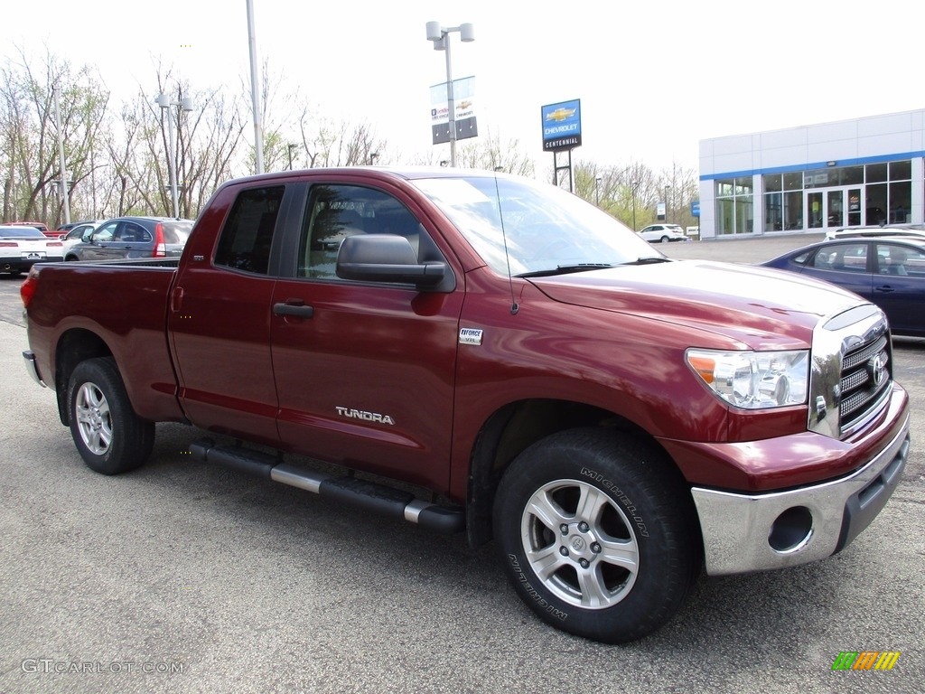 2008 Tundra SR5 Double Cab 4x4 - Salsa Red Pearl / Beige photo #3