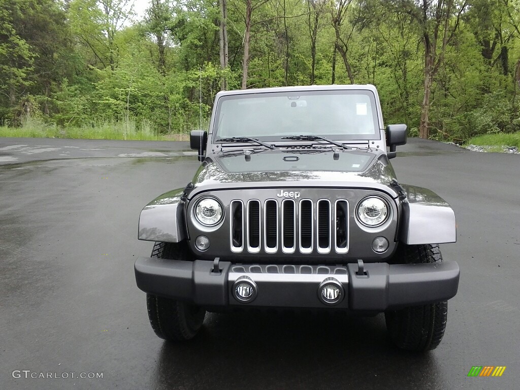 2017 Wrangler Sahara 4x4 - Granite Crystal Metallic / Black/Dark Saddle photo #3