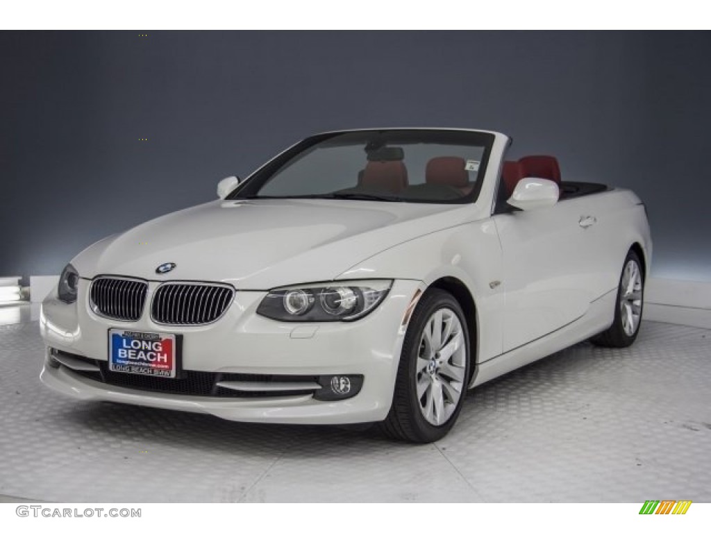 2013 3 Series 328i Convertible - Mineral White Metallic / Coral Red/Black photo #12