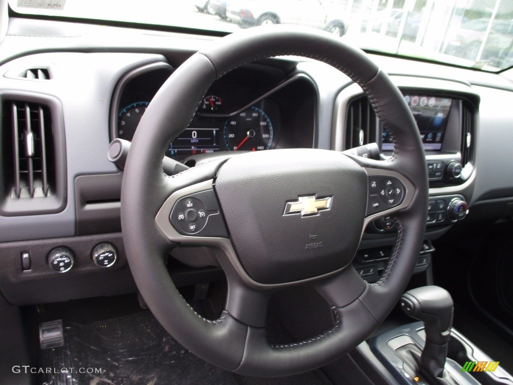 2017 Chevrolet Colorado Z71 Extended Cab 4x4 Jet Black Steering Wheel Photo #119985155