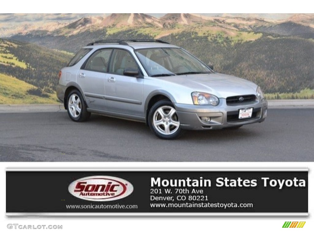 2004 Impreza Outback Sport Wagon - Platinum Silver Metallic / Gray photo #1