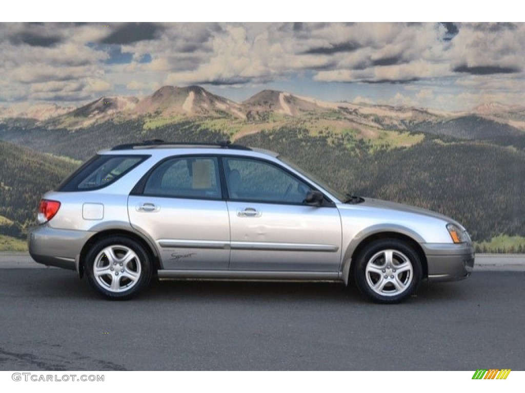 2004 Impreza Outback Sport Wagon - Platinum Silver Metallic / Gray photo #2