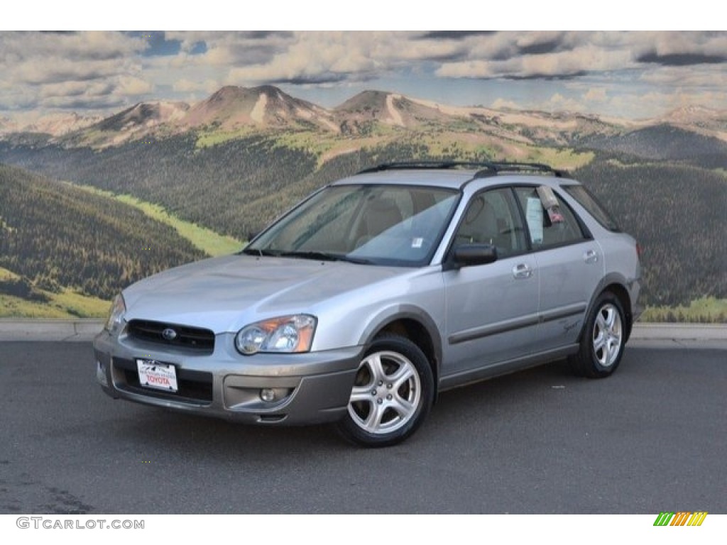 2004 Impreza Outback Sport Wagon - Platinum Silver Metallic / Gray photo #5