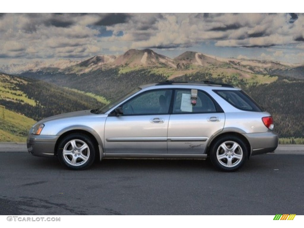 2004 Impreza Outback Sport Wagon - Platinum Silver Metallic / Gray photo #6