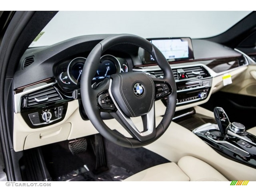 2017 5 Series 530i Sedan - Jet Black / Canberra Beige photo #5