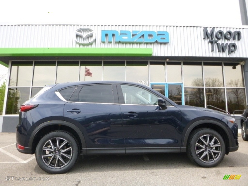 2017 CX-5 Grand Touring AWD - Deep Crystal Blue Mica / Black photo #1