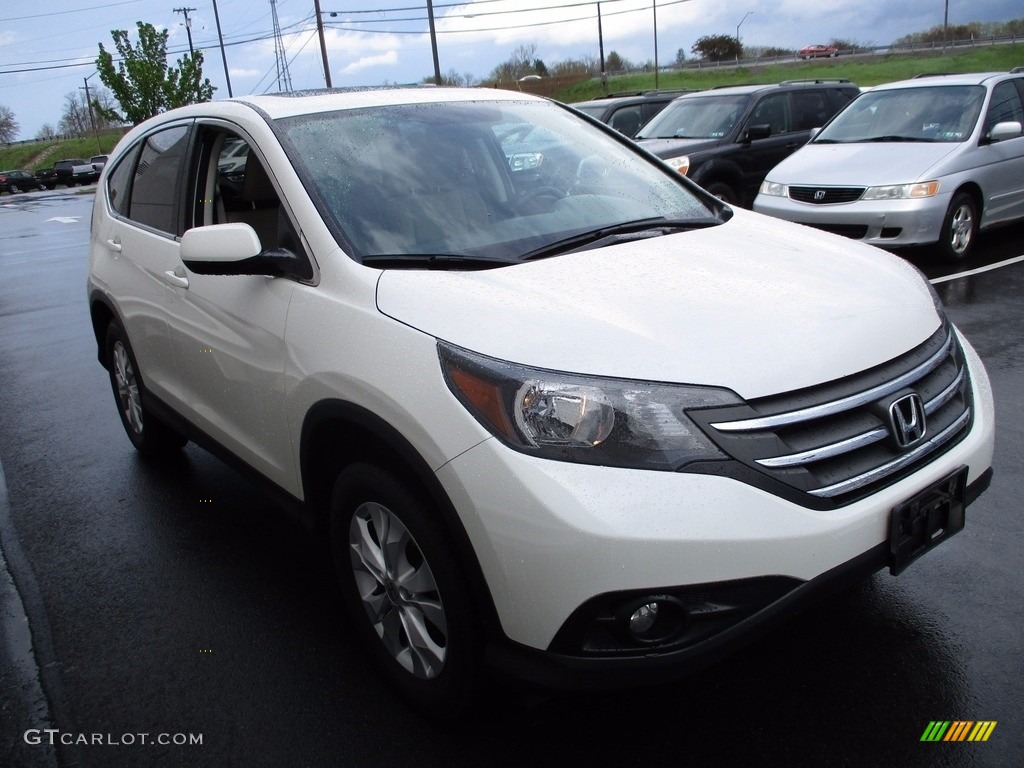 2014 CR-V EX AWD - White Diamond Pearl / Beige photo #7