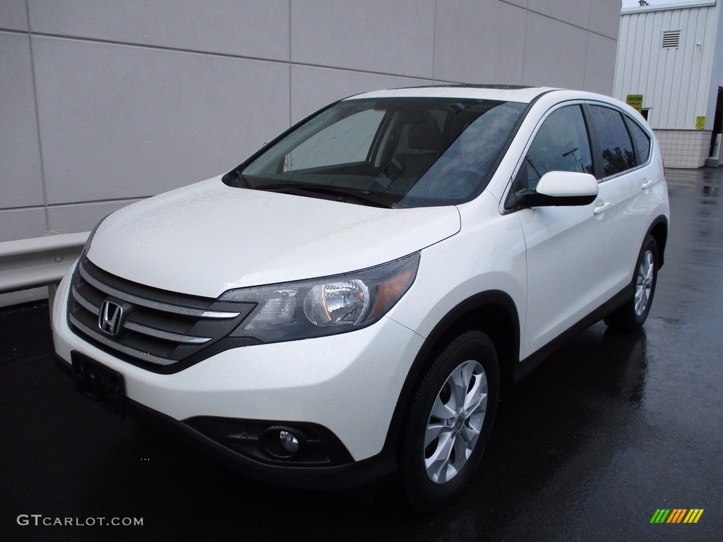 2014 CR-V EX AWD - White Diamond Pearl / Beige photo #9