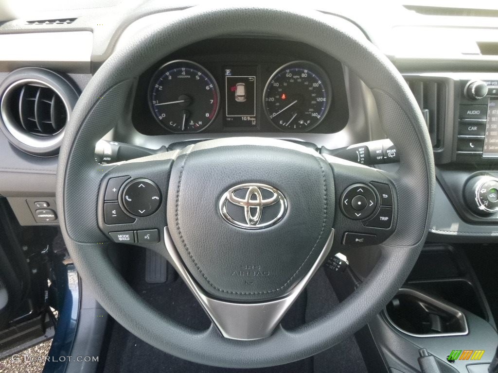 2017 Toyota RAV4 LE Black Steering Wheel Photo #119994915
