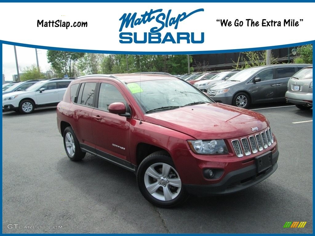 2014 Compass Latitude 4x4 - Deep Cherry Red Crystal Pearl / Dark Slate Gray/Light Pebble photo #1