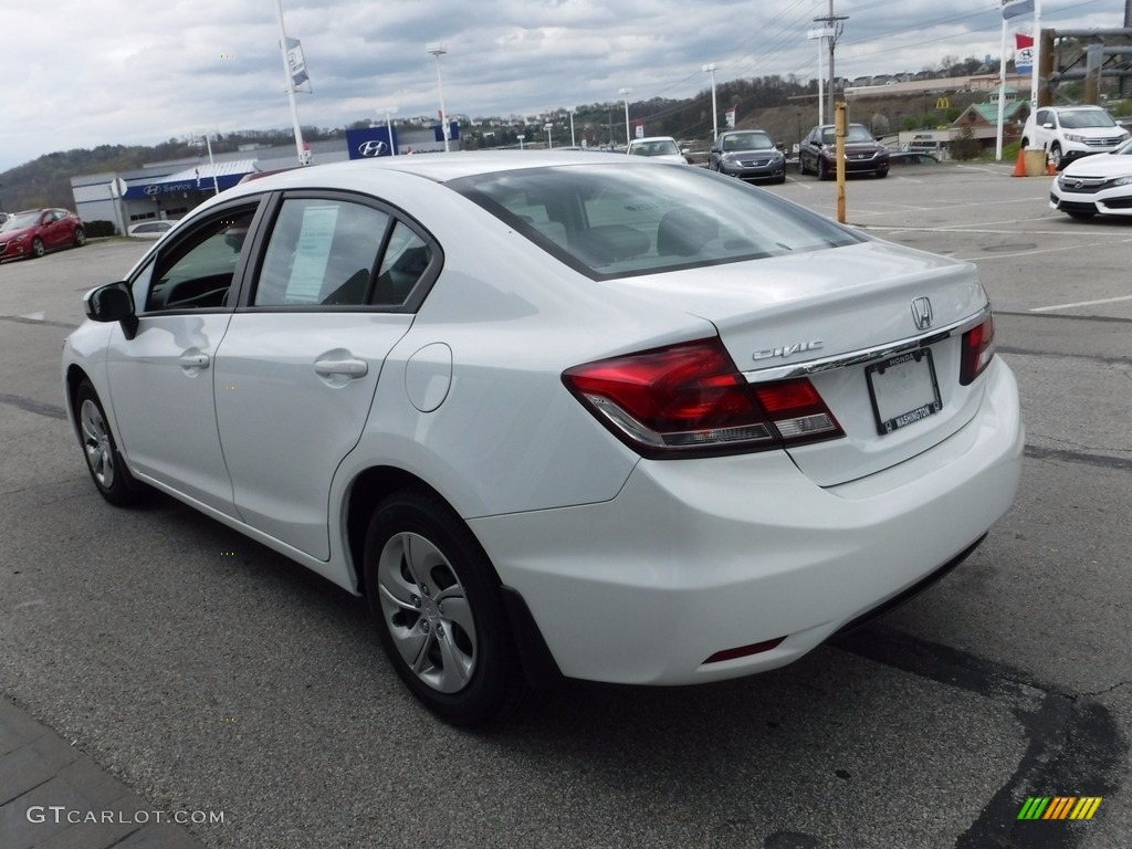 2014 Civic LX Sedan - Taffeta White / Beige photo #7