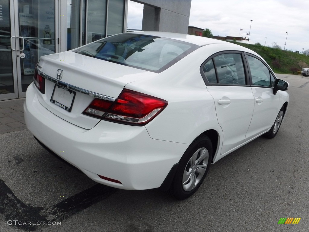 2014 Civic LX Sedan - Taffeta White / Beige photo #9