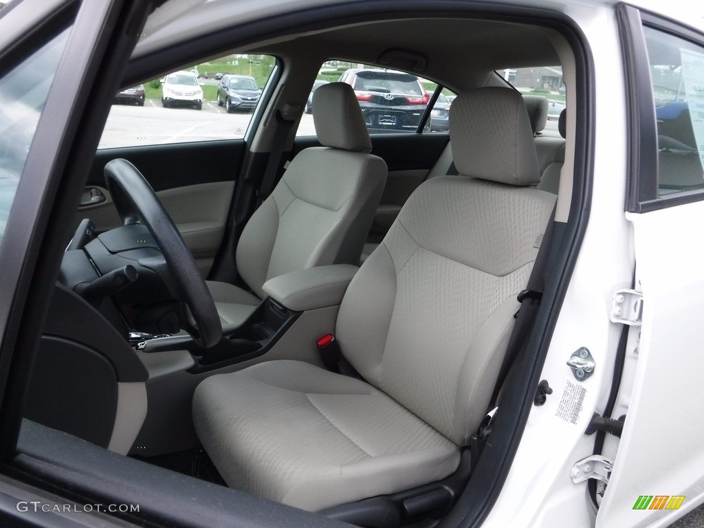2014 Civic LX Sedan - Taffeta White / Beige photo #11