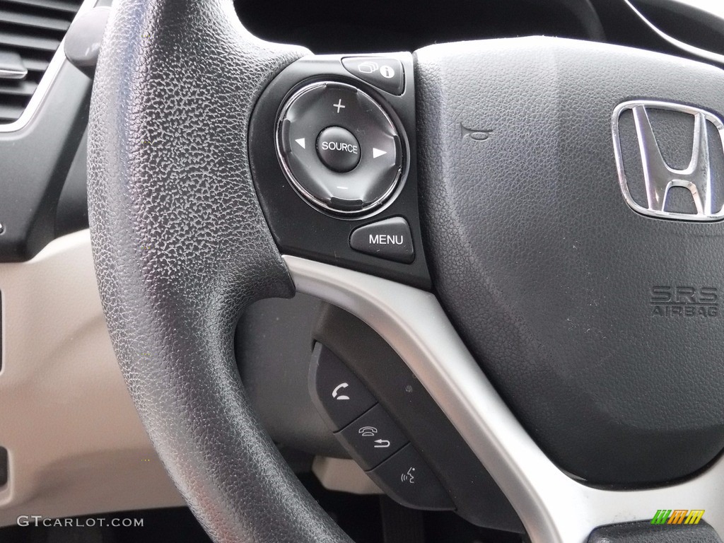 2014 Civic LX Sedan - Taffeta White / Beige photo #19