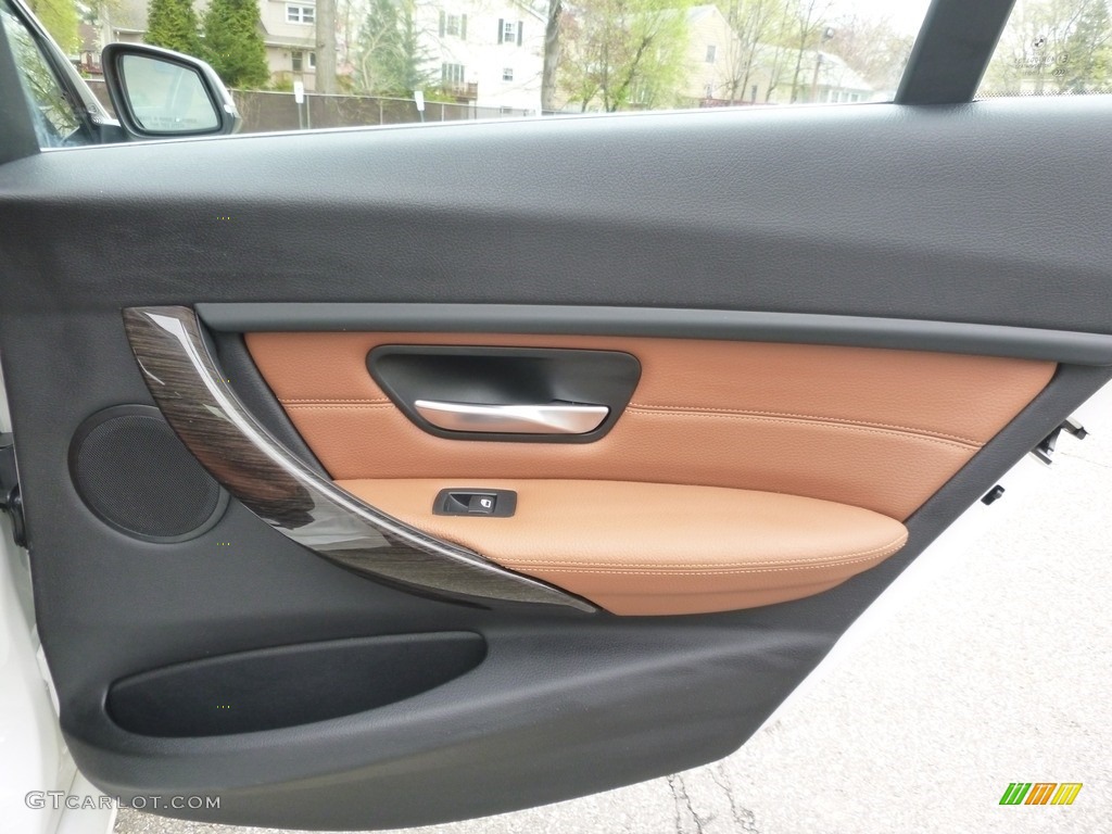 2014 BMW 3 Series 328i xDrive Sedan Saddle Brown Door Panel Photo #119999631