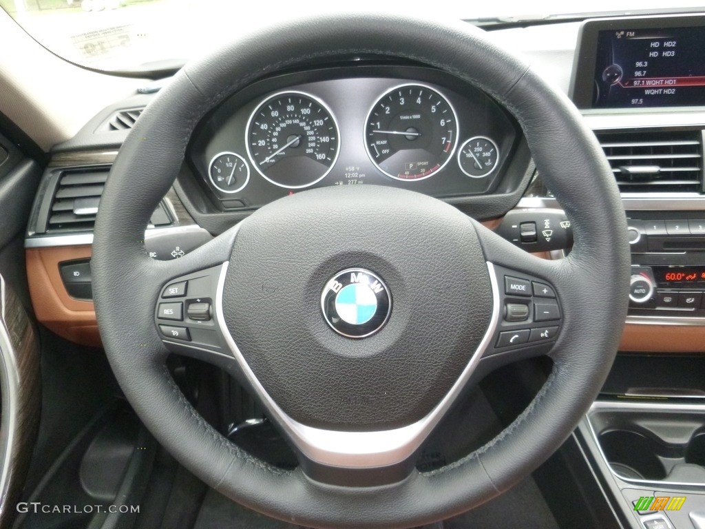 2014 BMW 3 Series 328i xDrive Sedan Saddle Brown Steering Wheel Photo #119999808
