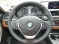 2014 BMW 3 Series Saddle Brown Interior Steering Wheel Photo