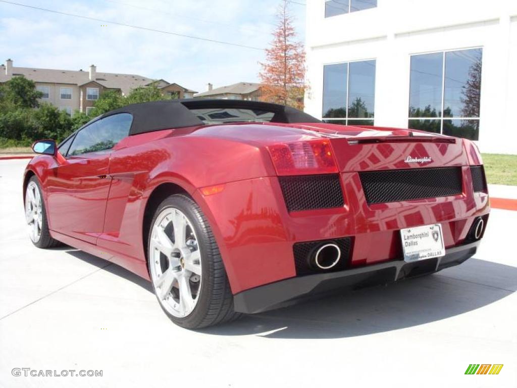 2007 Gallardo Spyder - Rosso Leto (Red Metallic) / Nero Perseus photo #7