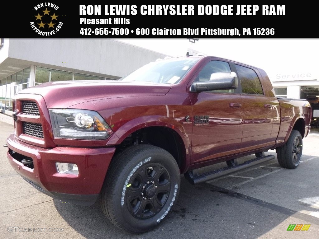 2017 2500 Laramie Mega Cab 4x4 - Delmonico Red Pearl / Black photo #1