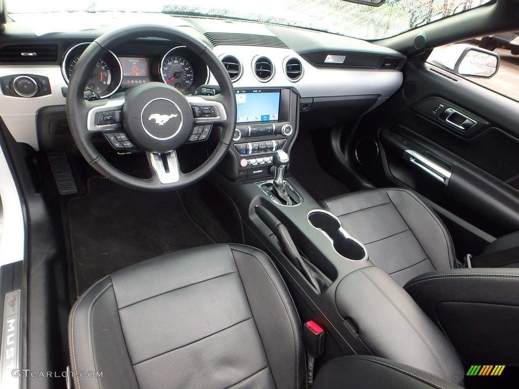 Ebony Interior 2016 Ford Mustang EcoBoost Premium Convertible Photo #120005874
