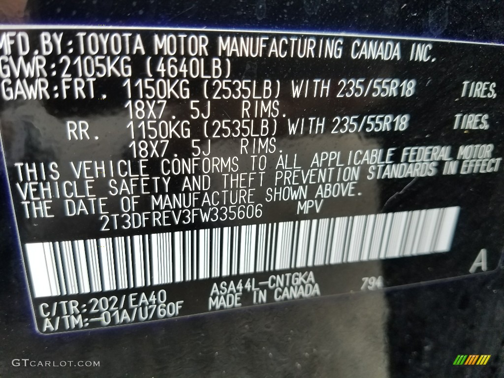 2015 Toyota RAV4 Limited AWD Parts Photos
