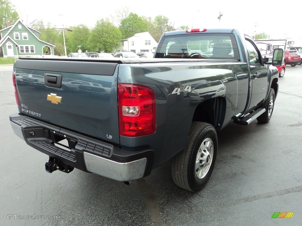 2014 Silverado 2500HD WT Regular Cab 4x4 - Blue Granite Metallic / Dark Titanium photo #4
