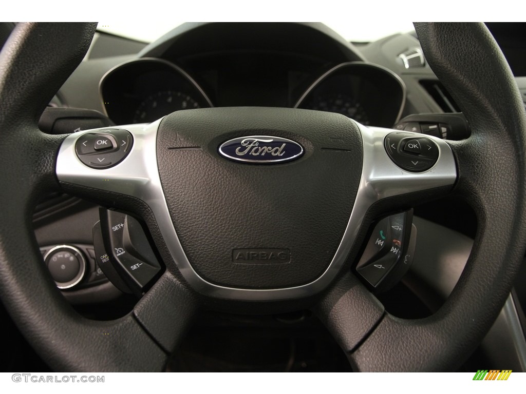2013 Ford Escape SE 2.0L EcoBoost 4WD Charcoal Black Steering Wheel Photo #120010350