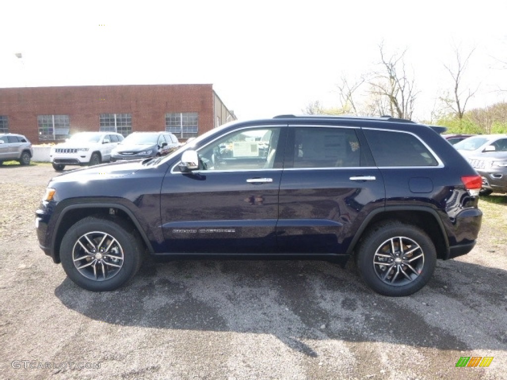 2017 Grand Cherokee Limited 4x4 - True Blue Pearl / Black/Light Frost Beige photo #3