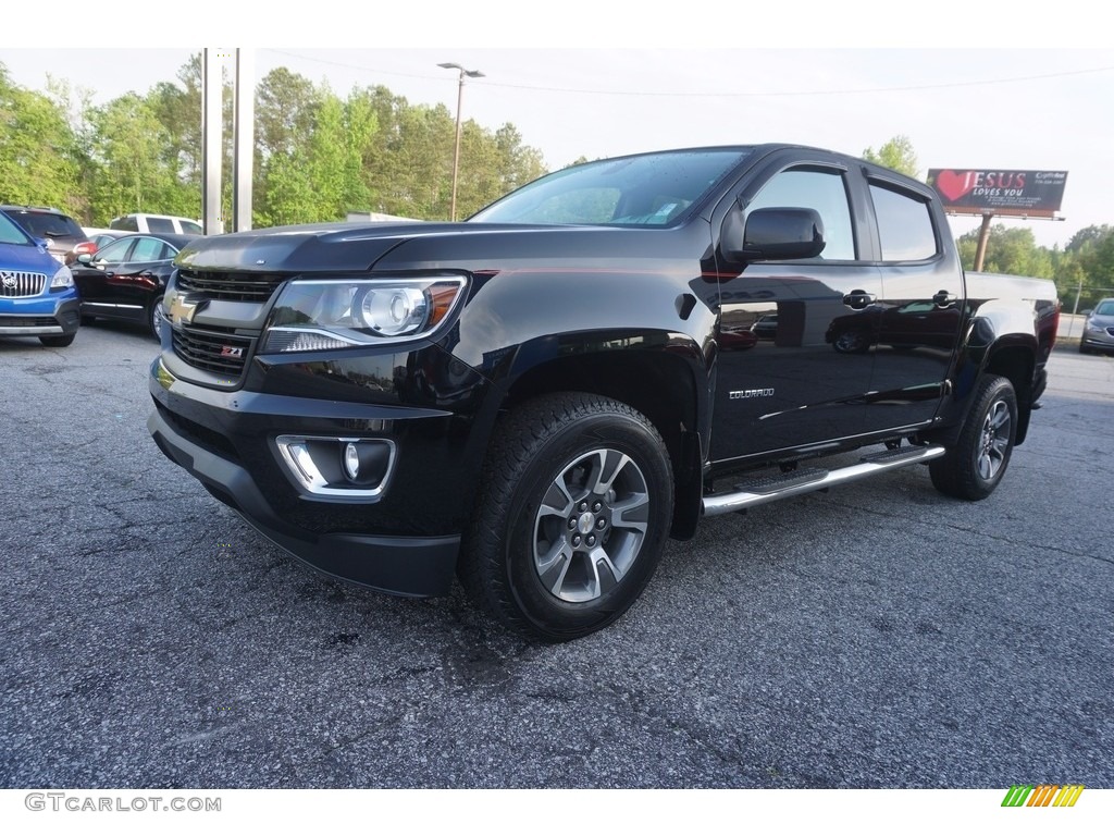 Black 2017 Chevrolet Colorado Z71 Crew Cab Exterior Photo #120012363