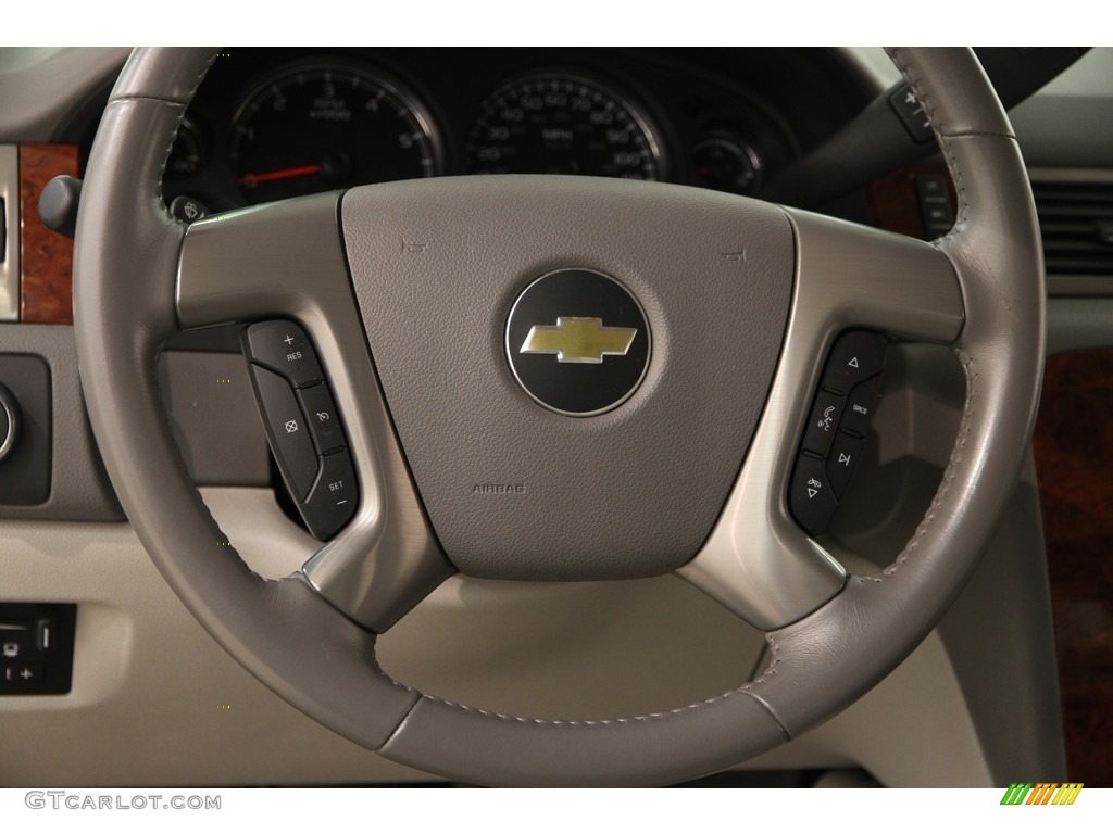 2013 Chevrolet Silverado 1500 LTZ Crew Cab 4x4 Light Titanium/Dark Titanium Steering Wheel Photo #120013455