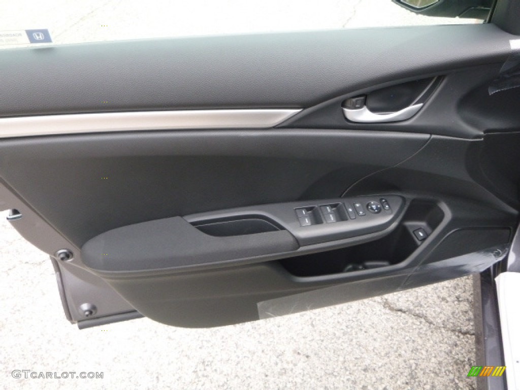 2017 Honda Civic LX Sedan Black Door Panel Photo #120013810