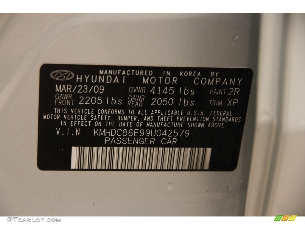 2009 Elantra Touring - Quicksilver / Black photo #16