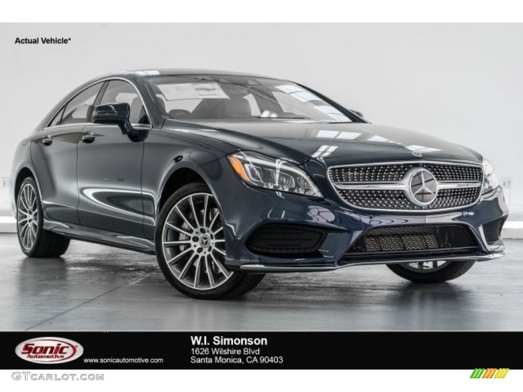 2017 CLS 550 Coupe - Lunar Blue Metallic / Saddle Brown/Black photo #1