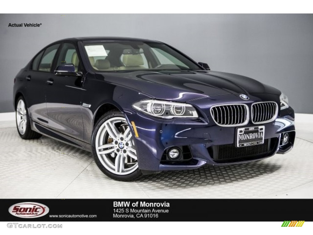 2014 5 Series 535i Sedan - Imperial Blue Metallic / Venetian Beige photo #1