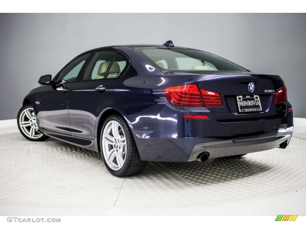 2014 5 Series 535i Sedan - Imperial Blue Metallic / Venetian Beige photo #10