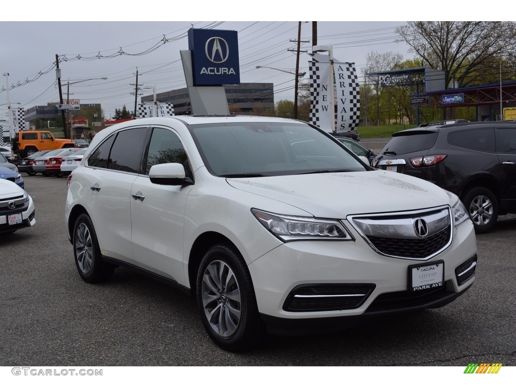 2015 MDX SH-AWD Technology - White Diamond Pearl / Graystone photo #1