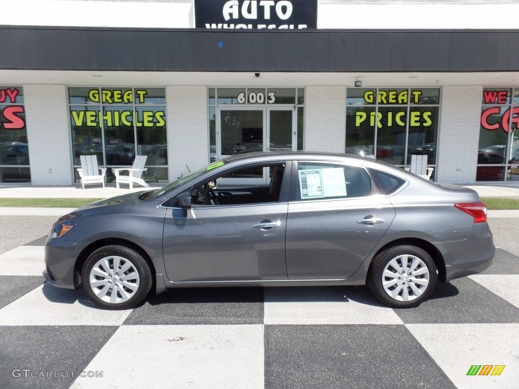 2017 Sentra S - Gun Metallic / Charcoal photo #1