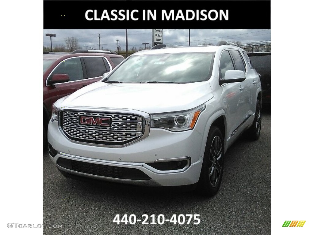 2017 Acadia Denali AWD - White Frost Tricoat / Cocoa/Shale photo #1