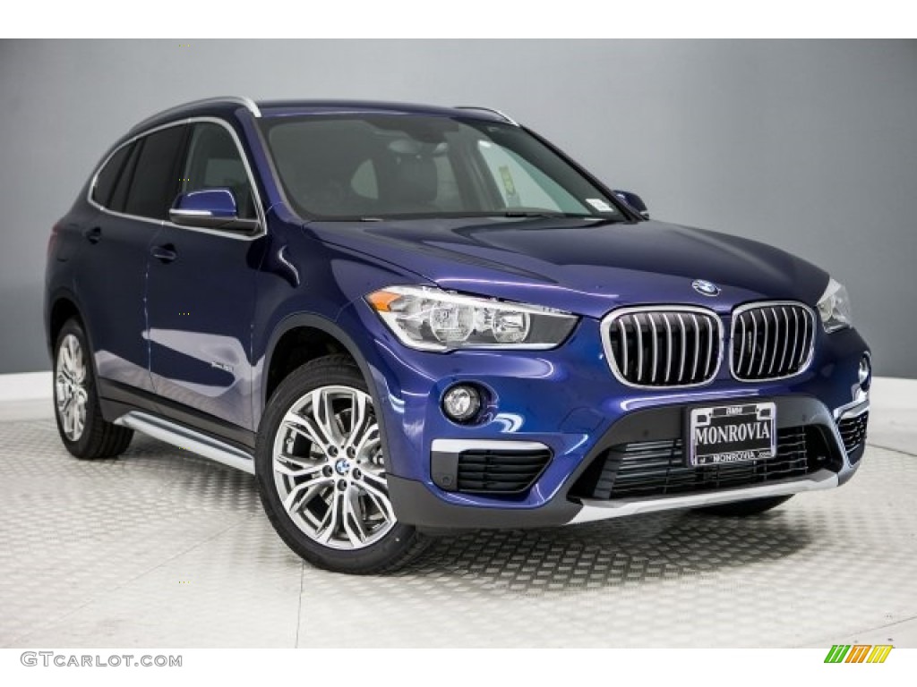 2017 X1 xDrive28i - Mediterranean Blue Metallic / Black photo #12