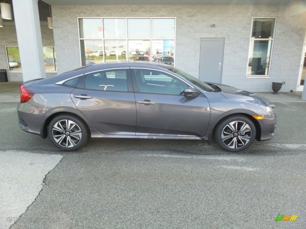 Modern Steel Metallic 2017 Honda Civic EX-T Sedan Exterior Photo #120036588