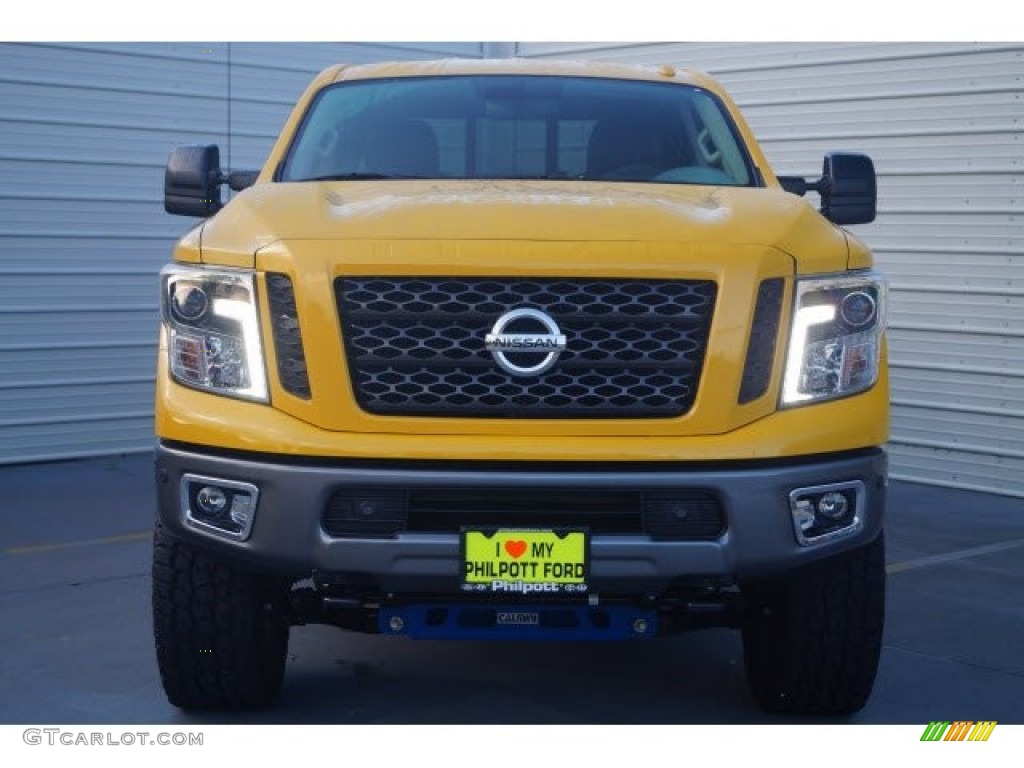 2016 TITAN XD PRO-4X Crew Cab 4x4 - Solar Flare Yellow / Black photo #2