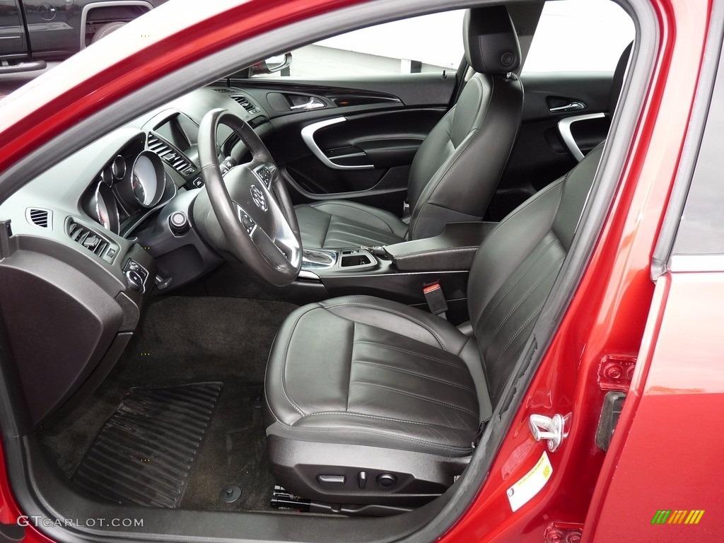 Ebony Interior 2013 Buick Regal Turbo Photo #120037035