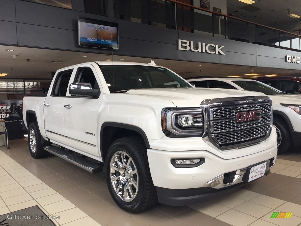 White Frost Tricoat 2017 GMC Sierra 1500 Denali Crew Cab 4WD Exterior Photo #120037959