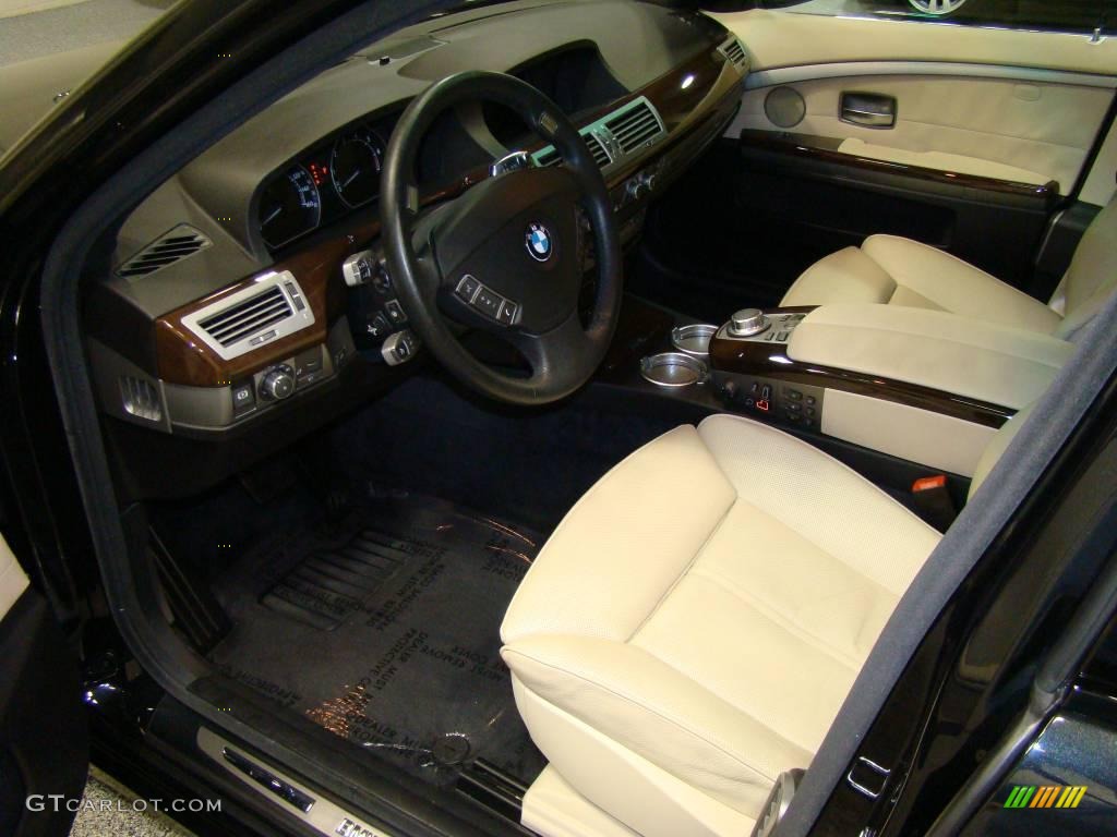 2007 7 Series 750Li Sedan - Black Sapphire Metallic / Cream Beige photo #8